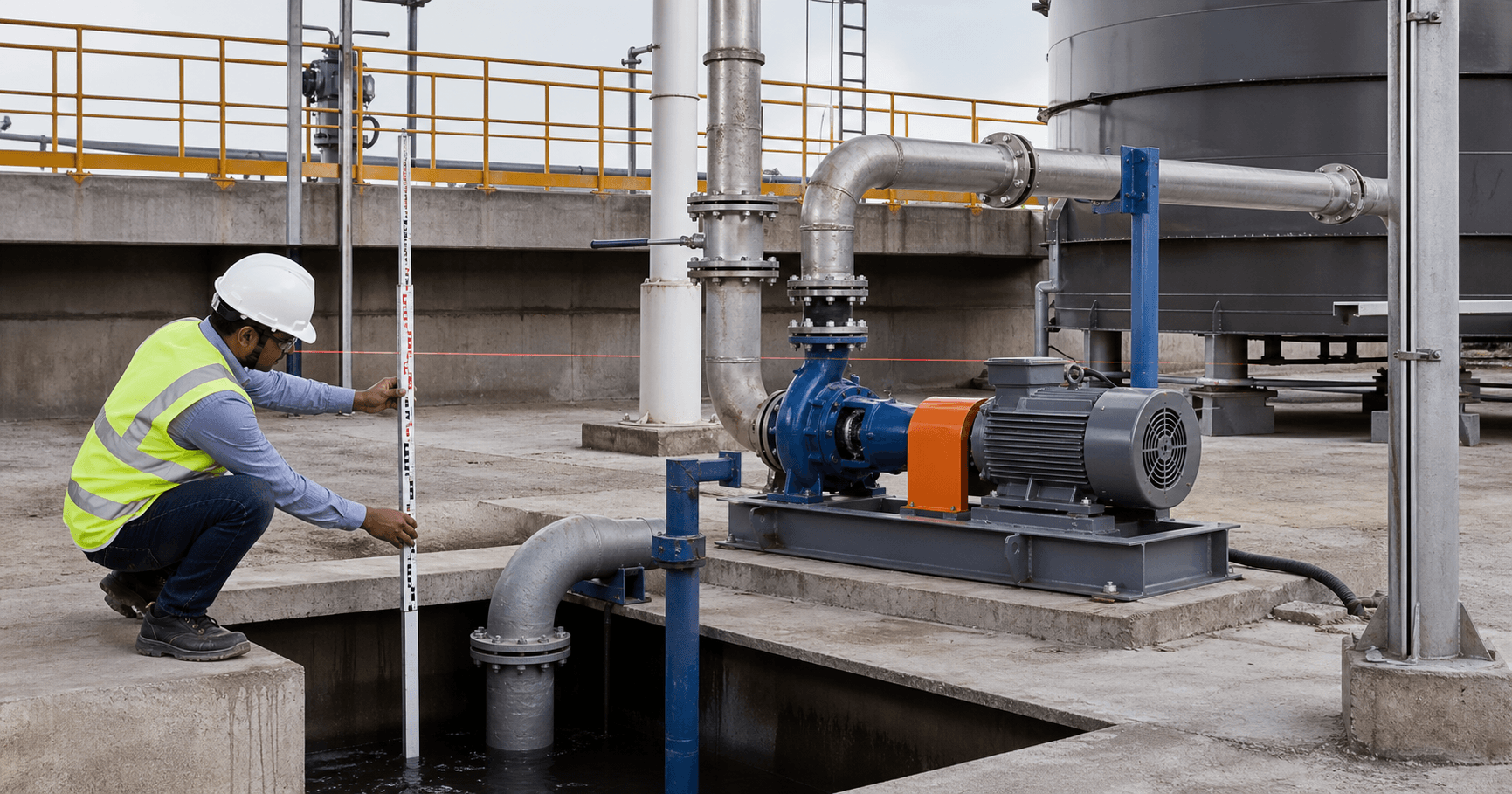 Hazardous area flameproof motor pump installation