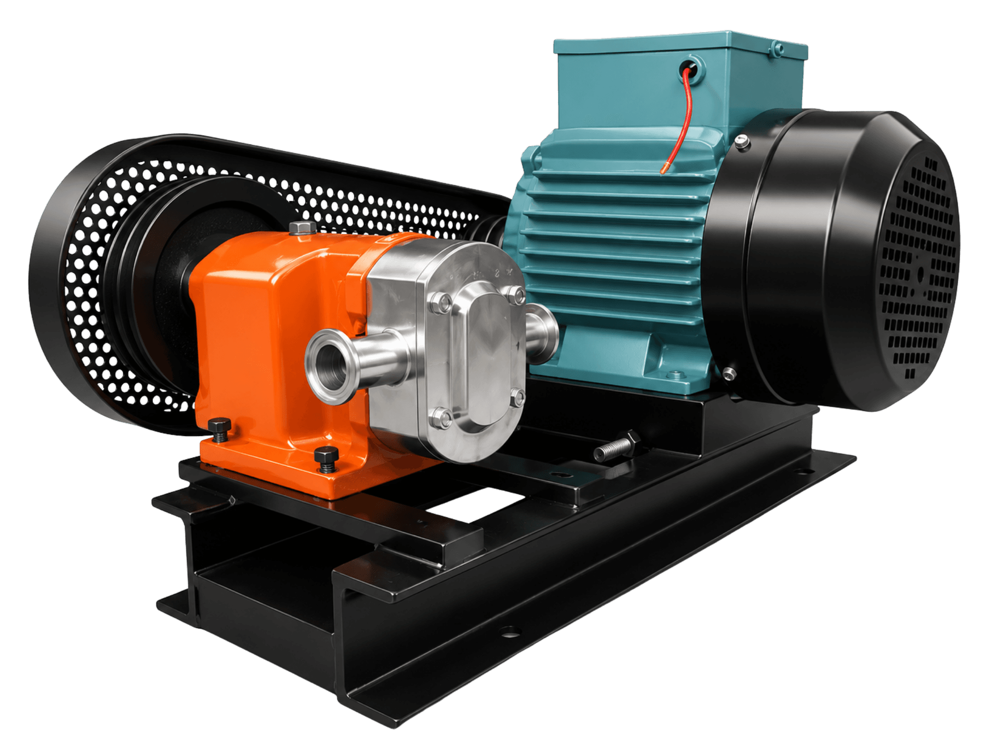 LBX Series lobe pump with V belt motor drive by Shubham Industries