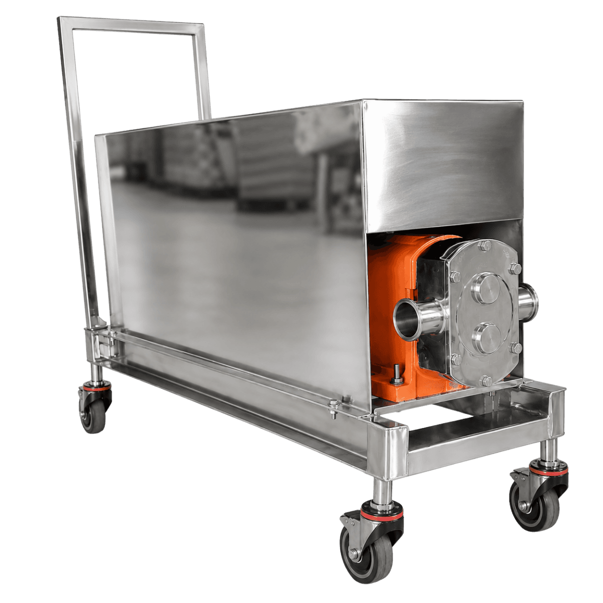 LBX Series stainless trolley lobe pump with SS cover by Shubham Industries