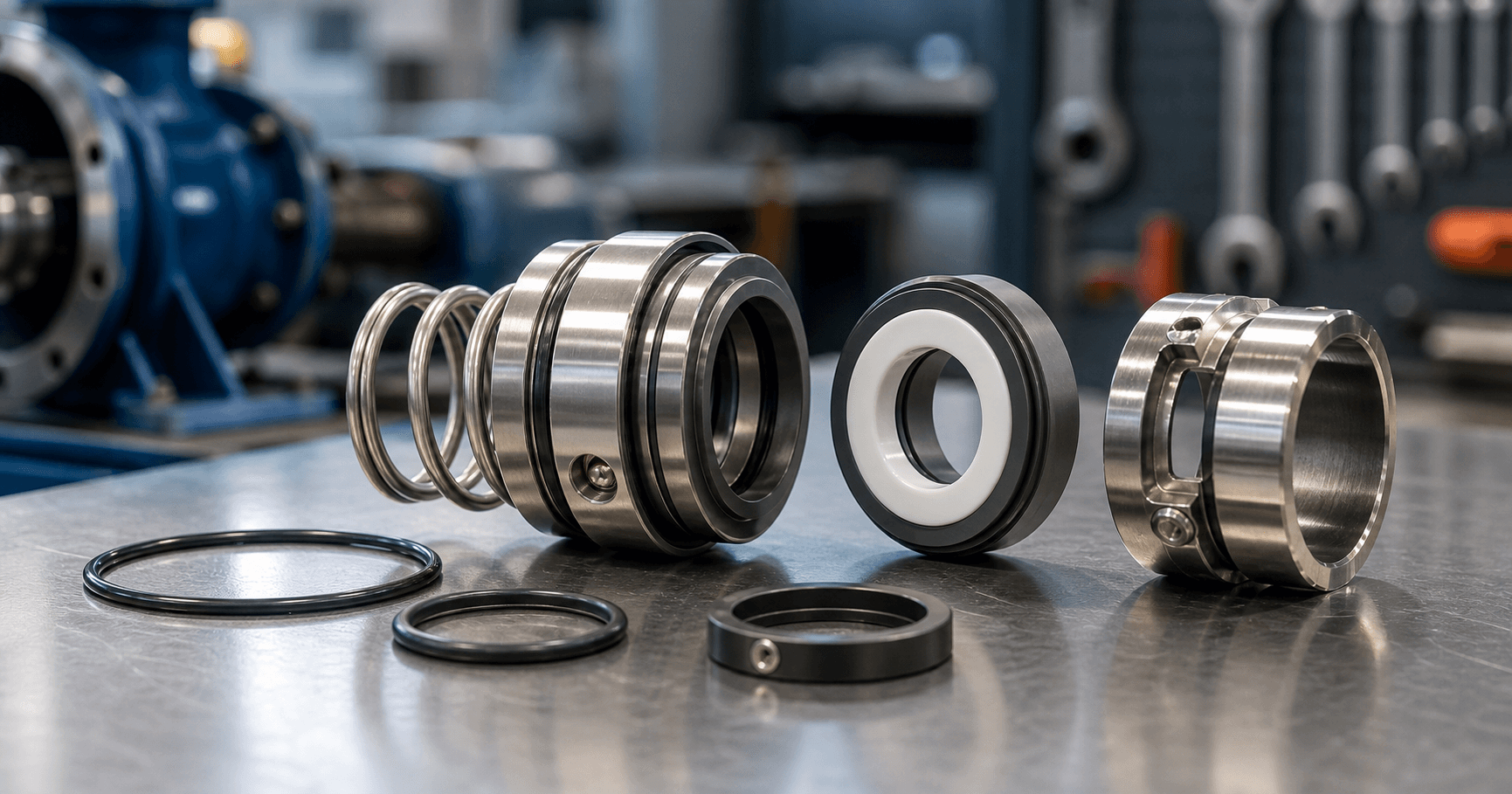 Mechanical seal face material samples