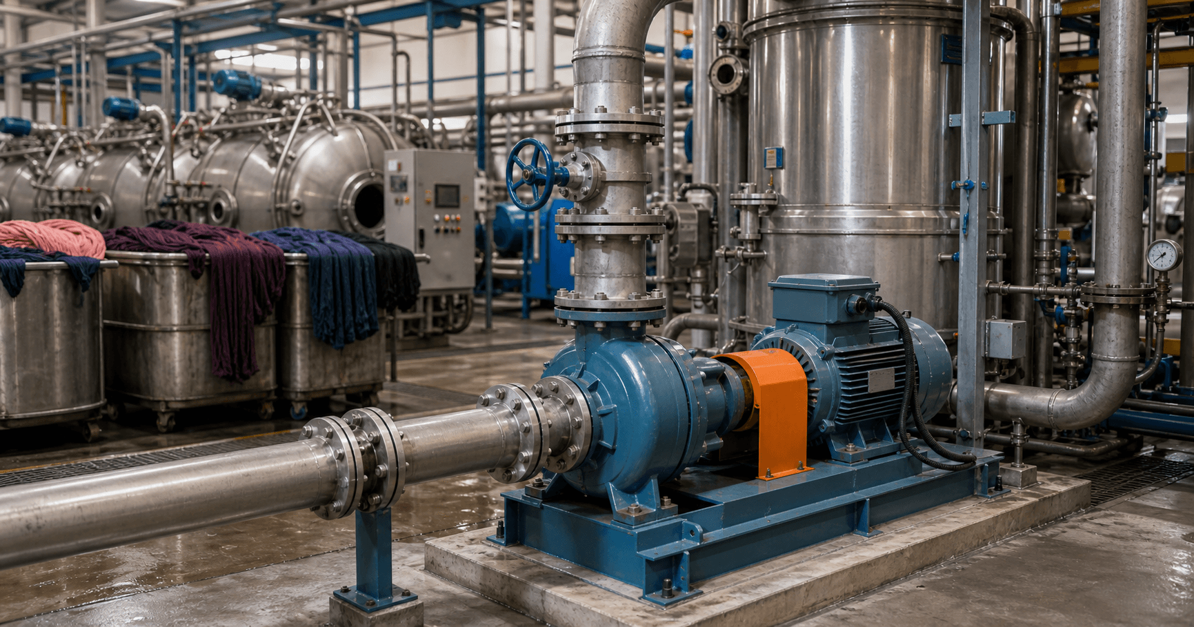 Polypropylene pump casing intact after acid transfer