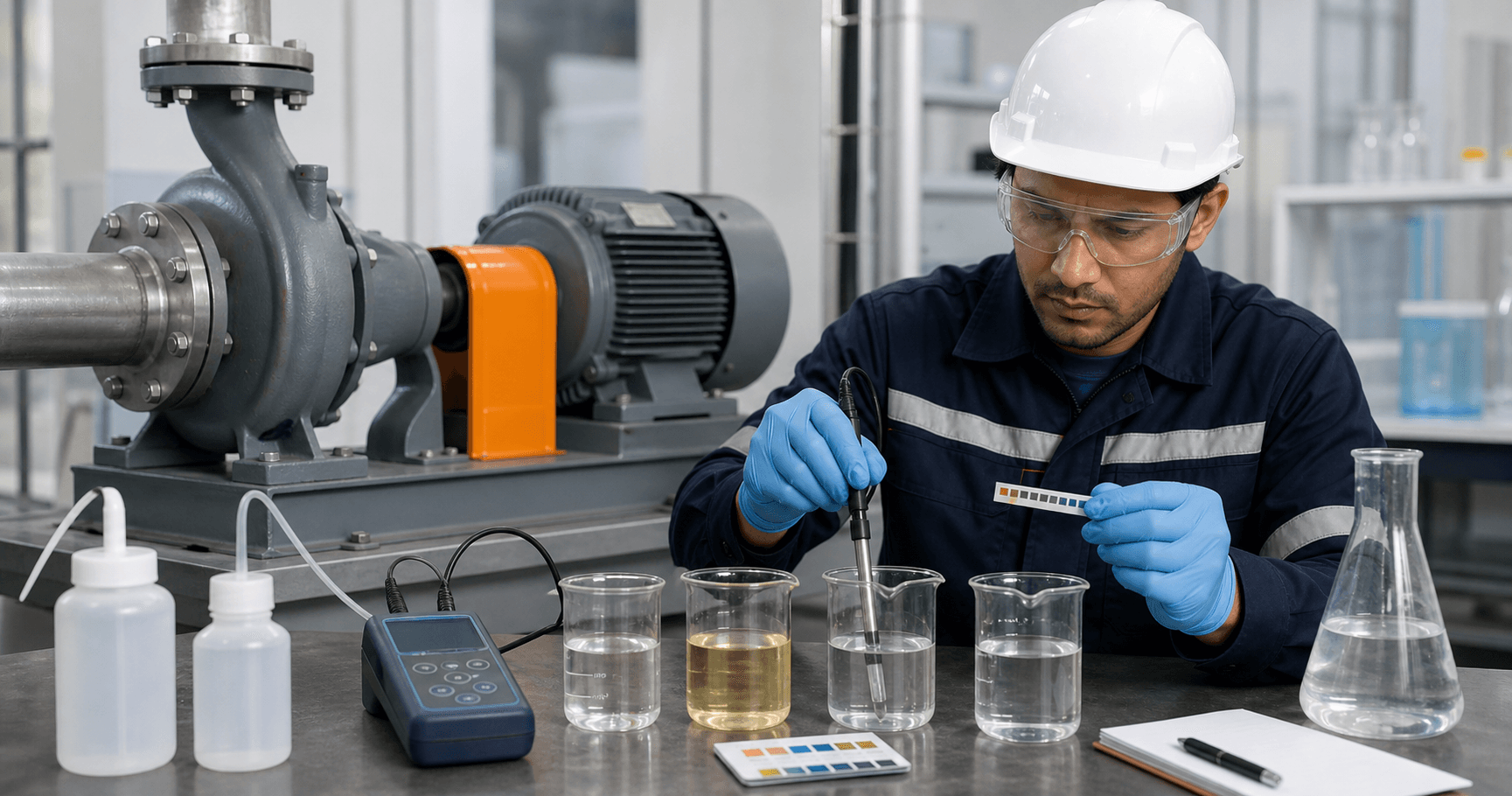 Mechanical seal failure with dye leakage on pump