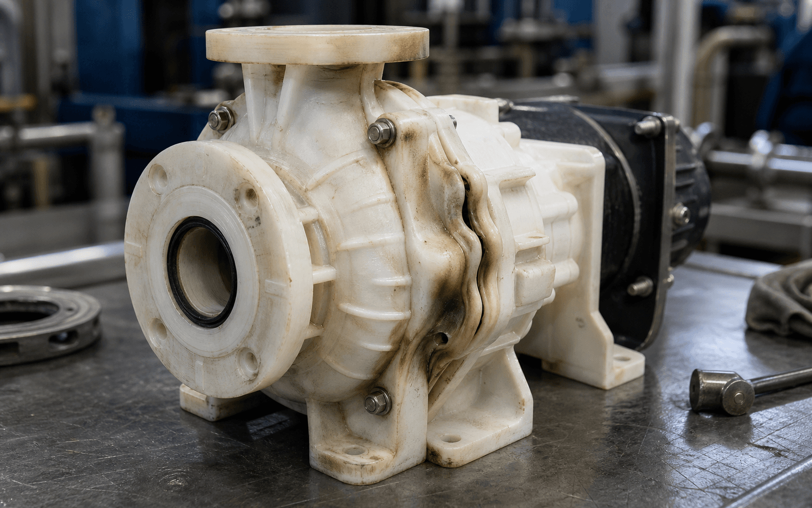 Surface pump long suction pipe cavitation risk diagram