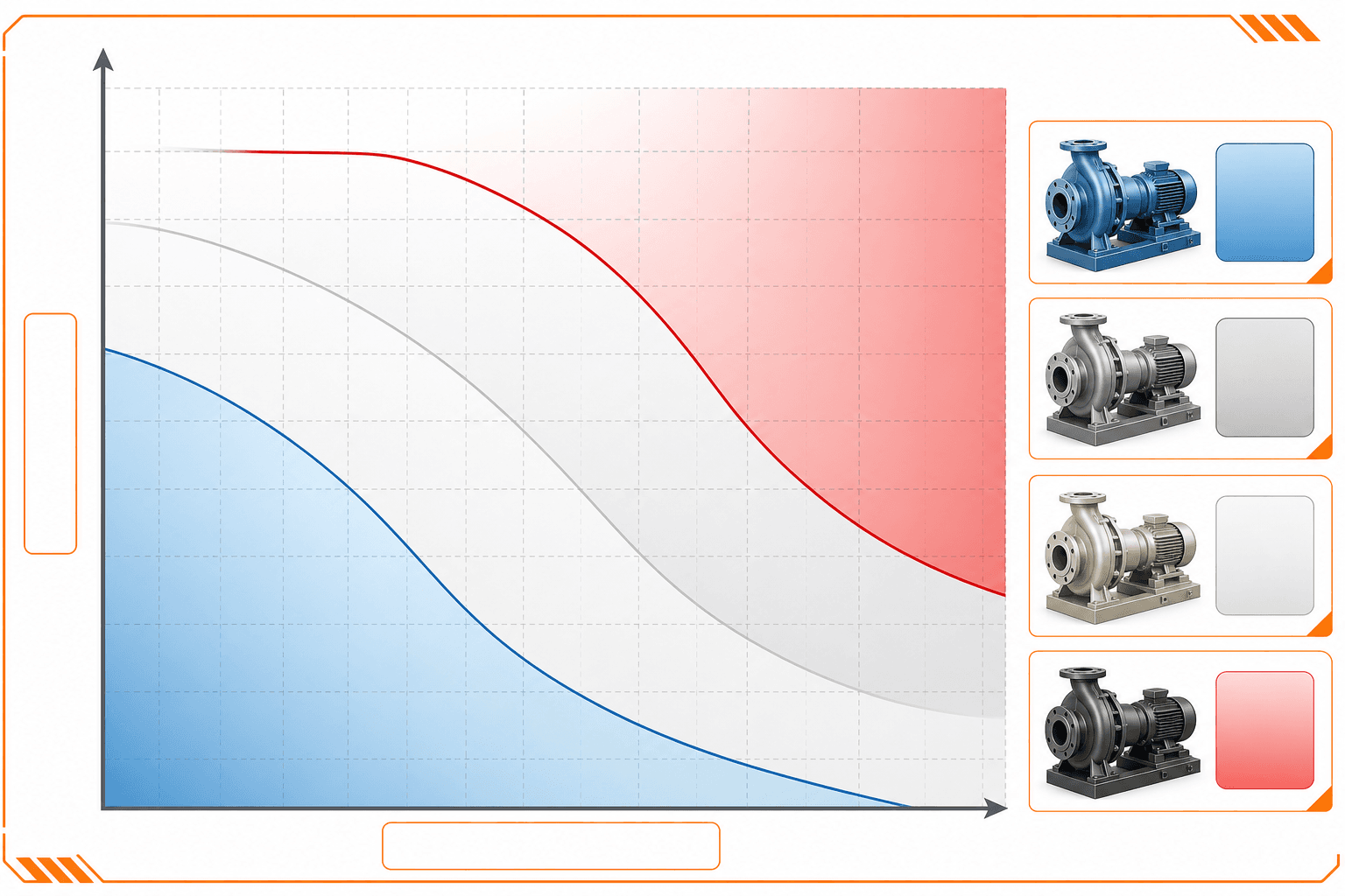 NaOH concentration vs temperature safe zone chart for SS316 and PP pump materials