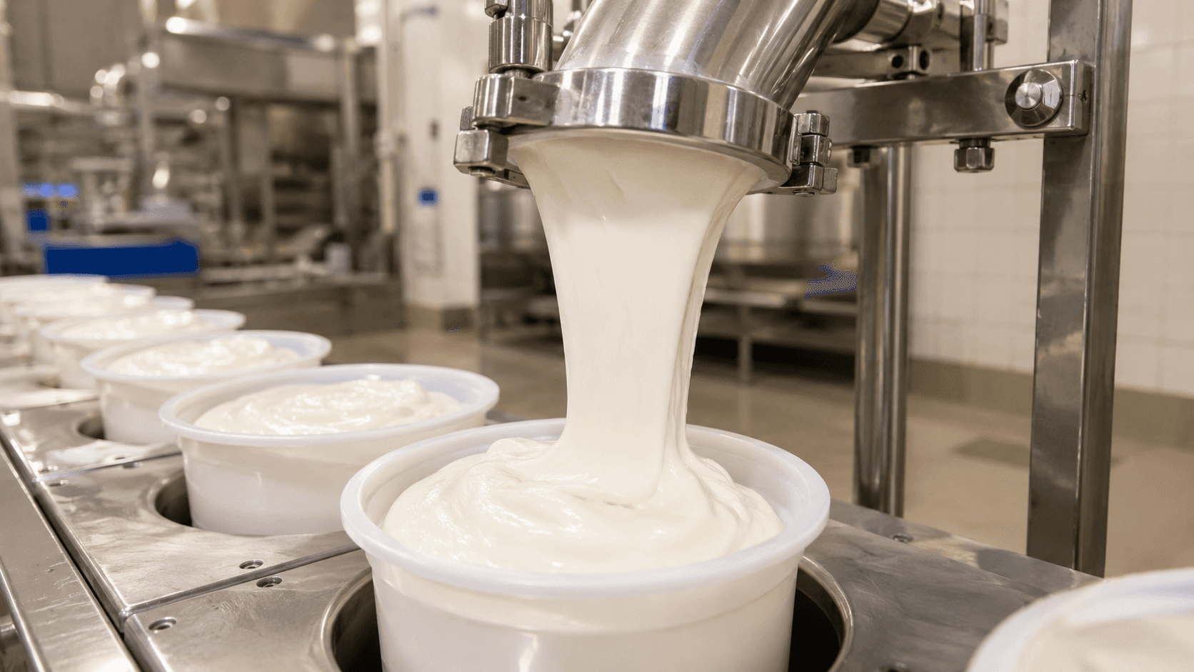 Yogurt, cream, and syrup transfer