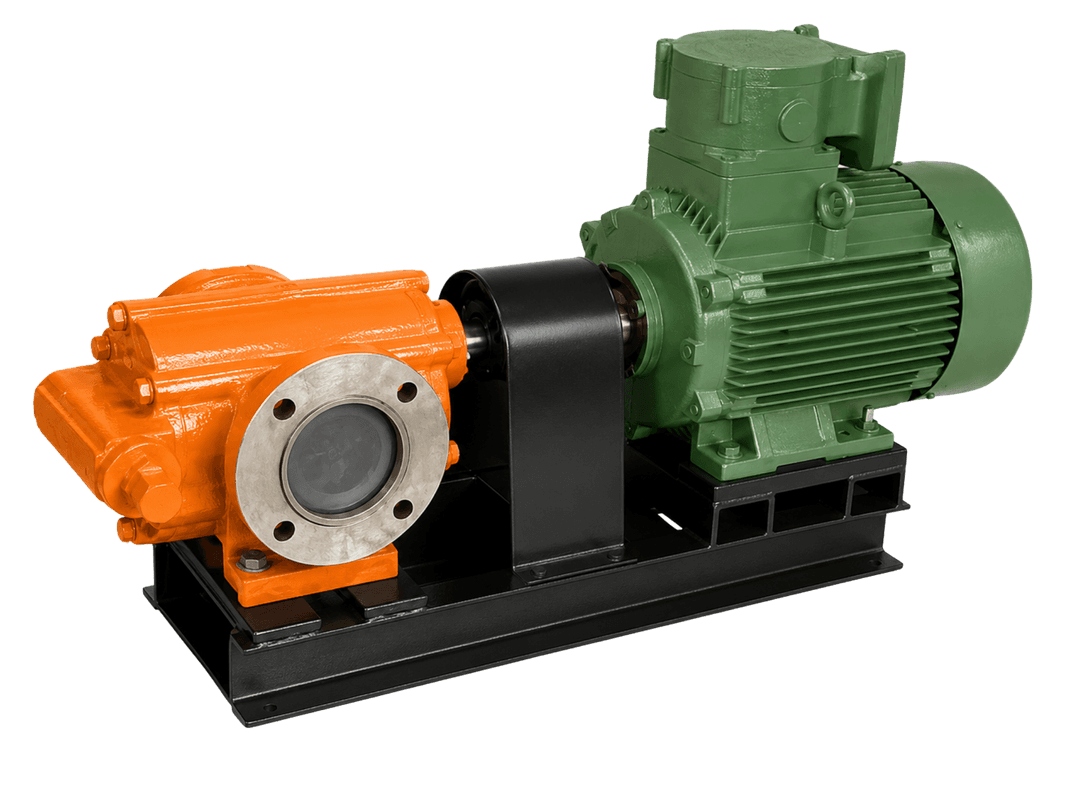 EGX flameproof external gear pump coupled arrangement by Shubham Industries