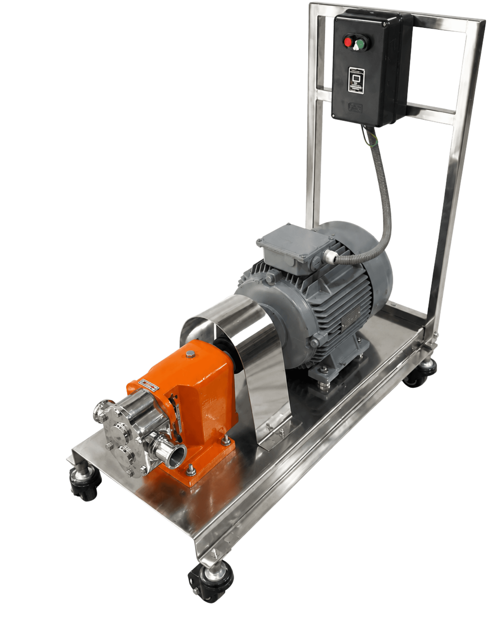 LBX Series trolley mounted stainless steel lobe pump by Shubham Industries