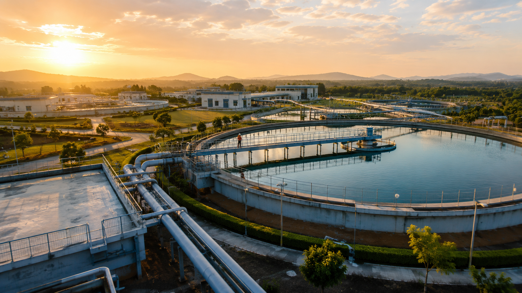 industrial water treatment visual representing pump supply and support